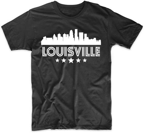 Mens Louisville Shirt Louisville Kentucky Skyline Retro