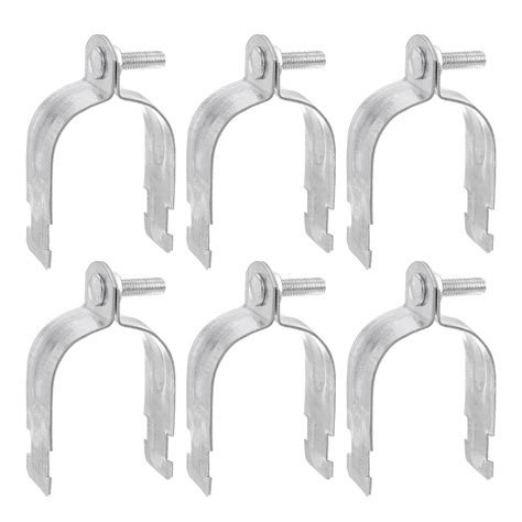 Uxcell 6pack 2 38 Emt Strut Clamps Steel With Bolt Nut For Rigid