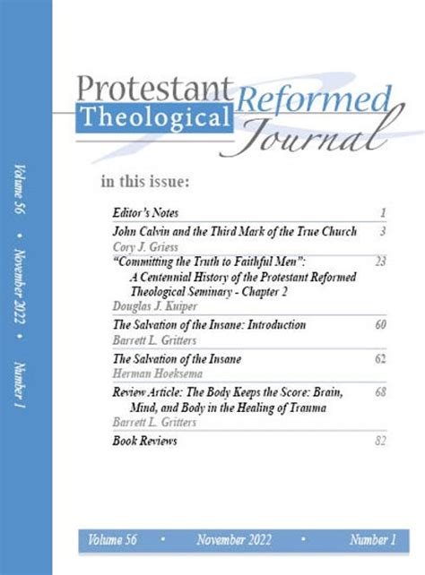Available Now Fall 2022 Issue Of Pr Theological Journal