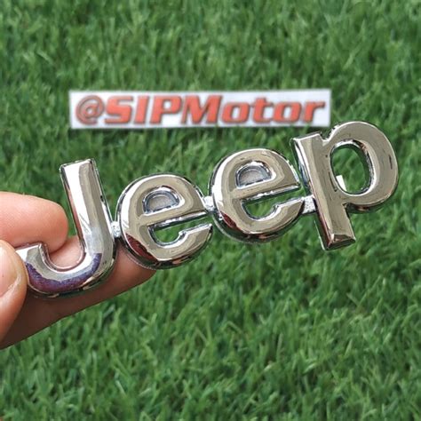 Jual Emblem Logo Jeep Kecil Jimny Katana Cherokee Chrome Shopee Indonesia