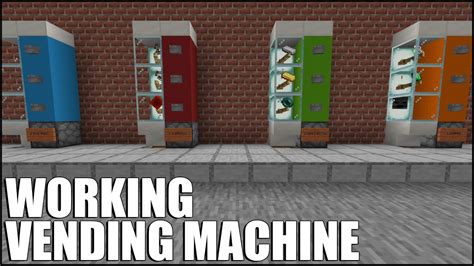 How To Build A Working Vending Machine In Minecraft Bedrock Youtube