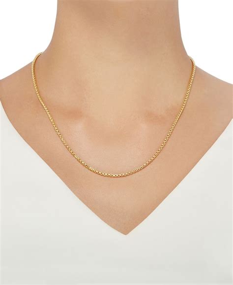 Italian Gold Box 20 Chain Necklace In 14k Gold Macys