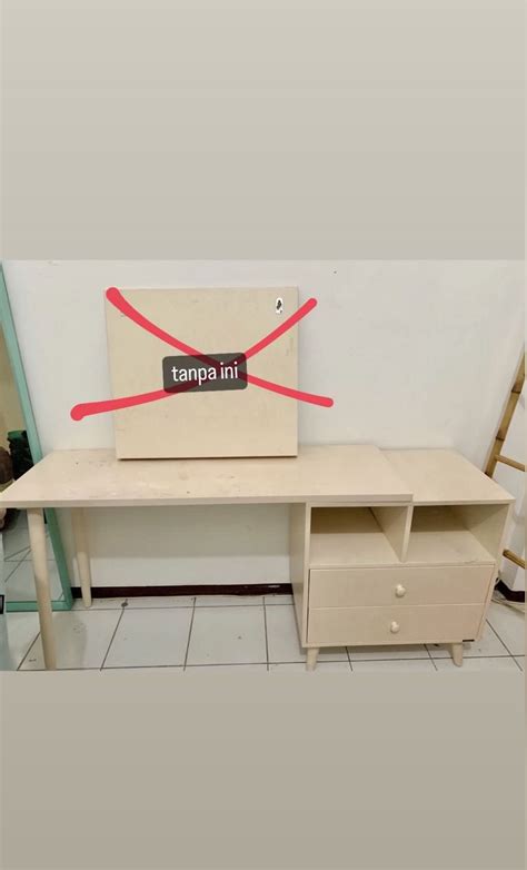 Meja Belajar Meja Rias Meja Komputer Putih Vintage Minimalist