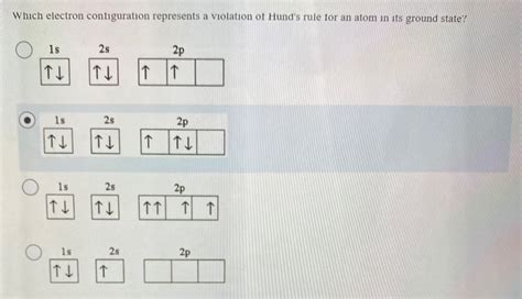 The Following Ground State Electron Configuration Violates