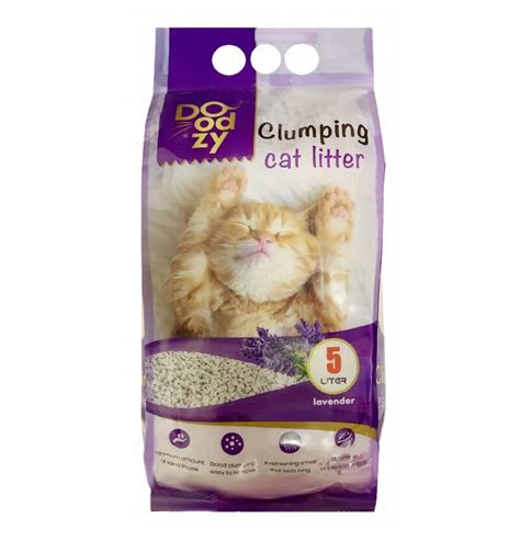 Doodzy Clumping Cat Litter Lavender Scent 5L Ziggy Pupps