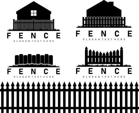 Fence Logo Design Vector Art 38439200 Vector Art At Vecteezy