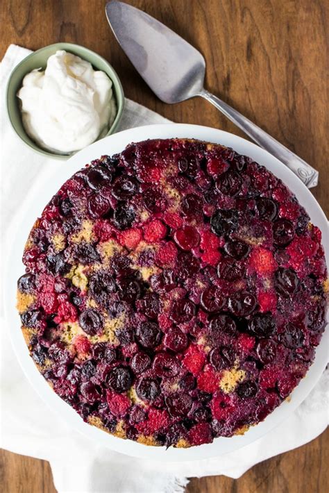 Summer Fruit Upside Down Cake Reluctant Entertainer