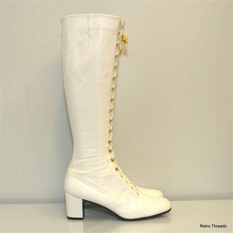 Retro Threadz Vintage Saks Fifth Avenue Vintage S Mod White Gogo Boots