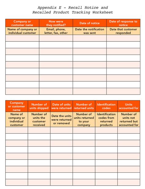 Mock Recall Template