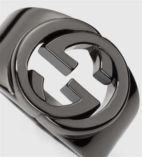 Gucci Silver Ring With Interlocking G In Metallic For Men Lyst