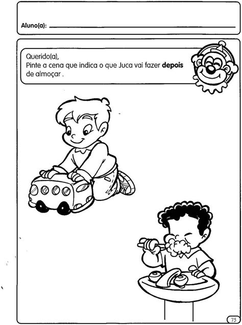 Atividades Conceitos Antes E Depois Desenhos Para Colorir