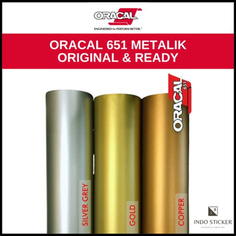 Jual Stiker Oracal 651 Metallic 090 091 092 Silver Gold Copper 1