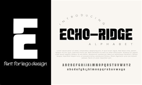 Premium Vector Echo Ridge Vector Alphabet Font For Logo Design