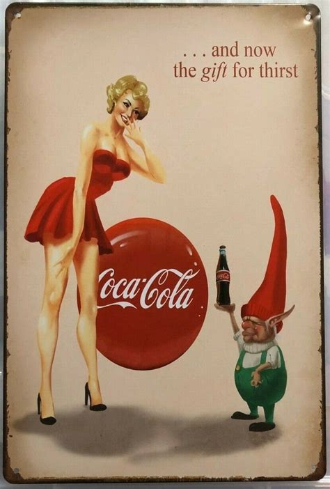 Coke Garage Rustic Look Vintage Tin Signs Man Cave Shed And Bar Sign