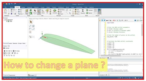 Changing The Plane In Ansys Spaceclaim For Naca Airfoil Generation