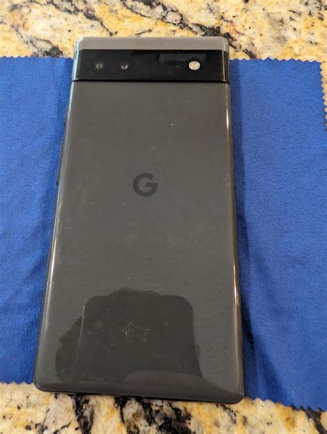 Google Pixel 6a Unlocked Charcoal 128GB 6GB GX7AS LYGF92154