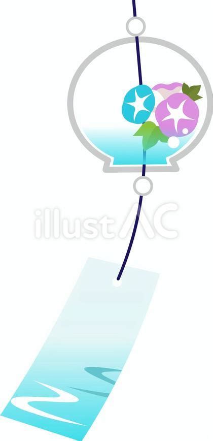 風鈴・朝顔イラスト - No: 22710129｜無料イラスト・フリー素材なら「イラストAC」