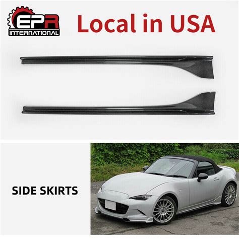 For Mazda Mx Nd Miata Side Skirt Extension Addon Esq Style Carbon