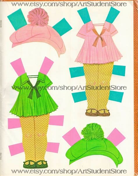 Printable Digital Pdf Instant Vintage Paper Dolls Tini Go Etsy