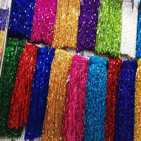 60cm Wide Sequins Fringe 15yards Color Lot 54 Different Colors For