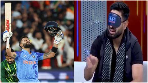 Ind Vs Pak Watch Video Tv Host Praise Virat Kohli Makes Fun Of Haris