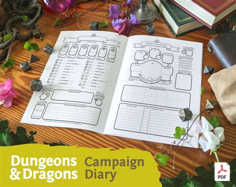 Dnd 5e Campaign Diary Character Journal Pdf For Dungeons And Etsy España