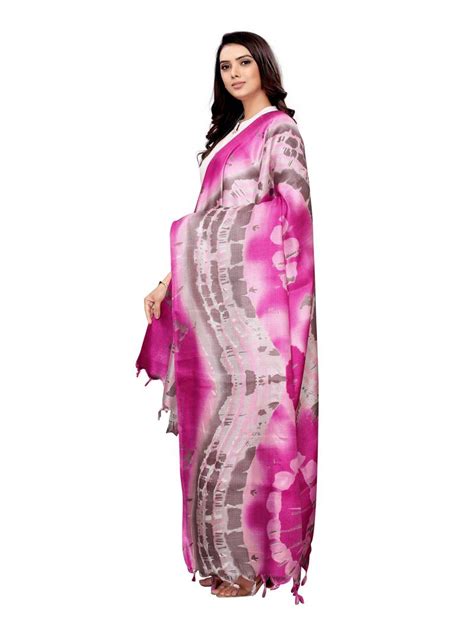 Pink Bhagalpuri Silk Printed Womens Dupatta Satrani Fashion 2952247