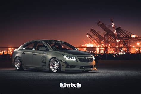 Stanced Matte Green Chevy Cruze On Deep Dish Klutch Wheels —