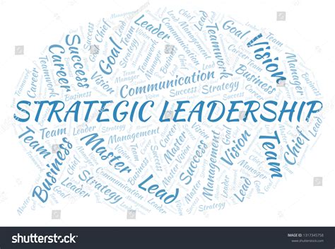 Strategic Leadership Word Cloud Stock Illustration