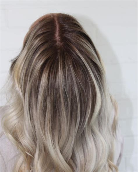 Ash Blonde Hair Ombre Hair Icy Blonde Balayage Highlights Balayage