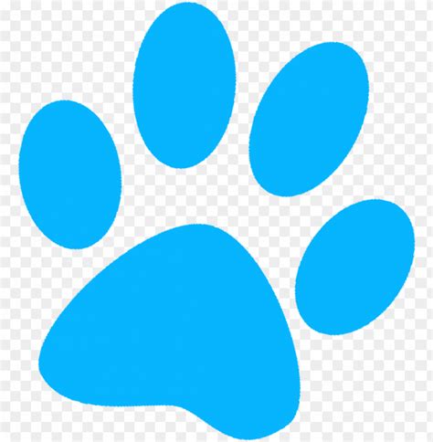 Blue Dog Paw Print Clip Art