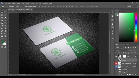 How To Make Business Card In Photoshop Cc Youtube