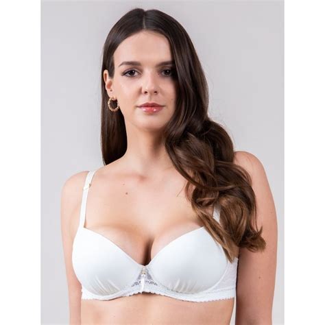 Angelina Push Up Bra Ivory BonBon Lingerie Wolf Badger