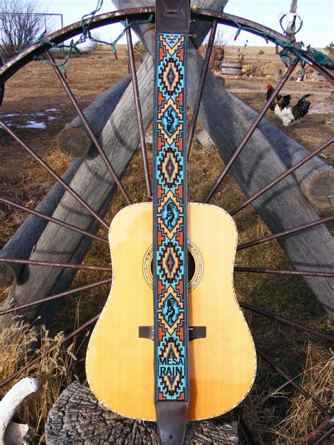 Authentic Native American Custom Made Beaded Guitar Straps Etsy