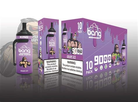 9000puffs Bang King 10 Flavors 20ml Nicotine Vape Juice Flavors 650mah