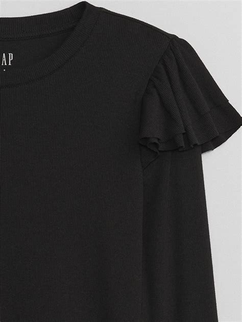 Ribbed Ruffle T Shirt Gap Factory