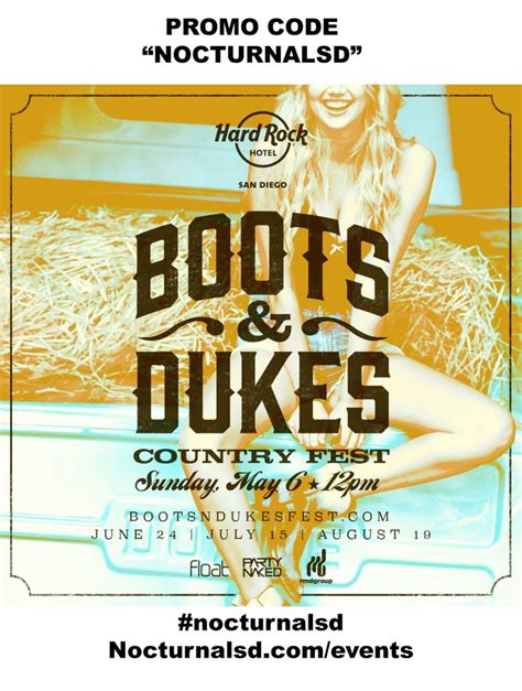 Boots And Dukes Country Fest Promo Code Nocturnalsd Hard Rock Use Promo