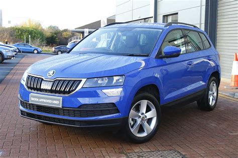 Find A Used Blue ŠKODA Karoq SUV 1 0 TSI 115ps SE in Edinburgh ŠKODA UK