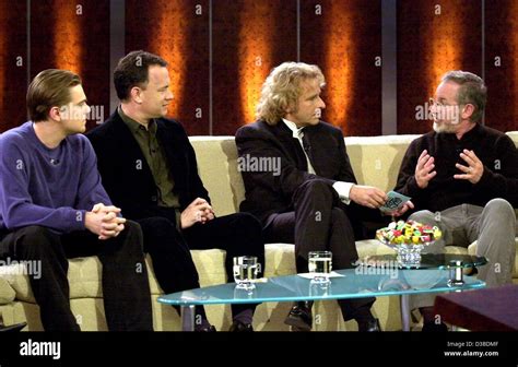 (dpa) - US actors Leonardo DiCaprio (L) and Tom Hanks (2nd from L ...