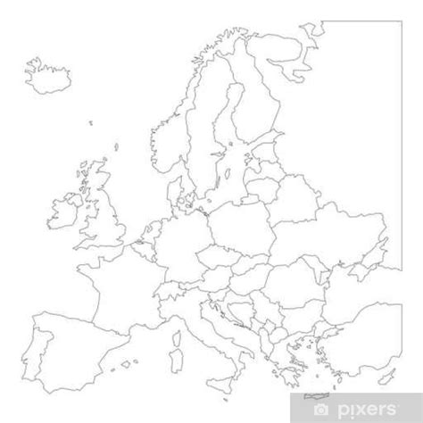 Poster Mappa Muta Schema D Europa Pixers It