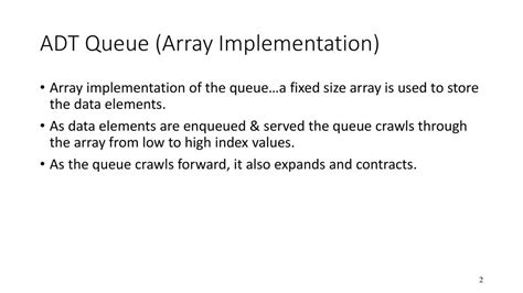 Adt Queue Array Implementation Ppt Download