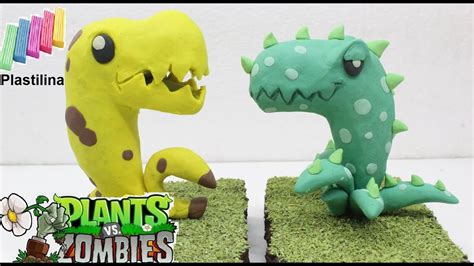 Como Hacer Plantas Vs Zombies De Plastilina Platanosaurio Rex Y