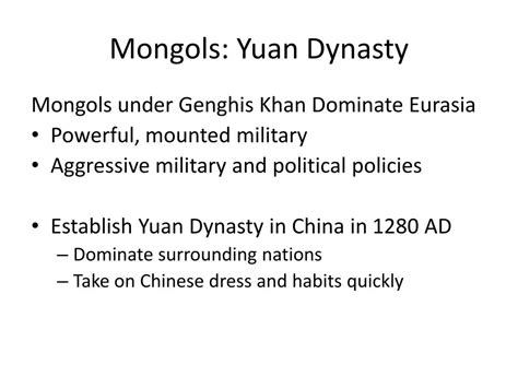 Ppt China Yuan Dynasty 4 Powerpoint Presentation Free Download Id