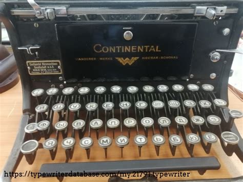 Continental Standard On The Typewriter Database