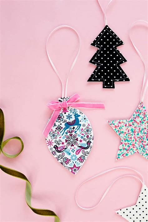 Fabric Christmas Tree Ornaments Free Pattern See Kate Sew