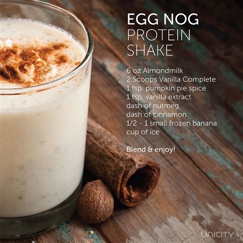 Pin By Lynne Wilkinson On Drinks Eggnog Protein Shake Protein Shake