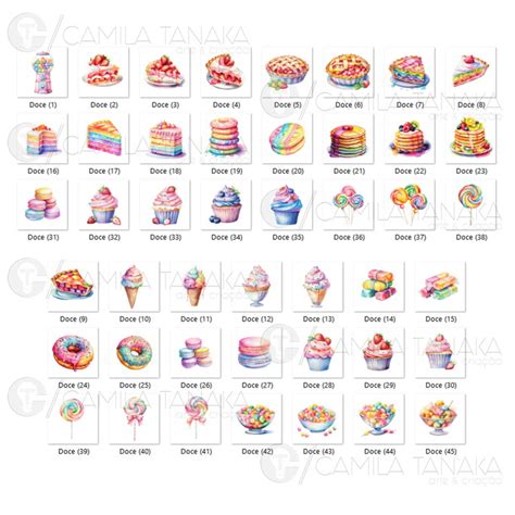 Kit Digital Png Doce Confeitaria Pague Leve Elo