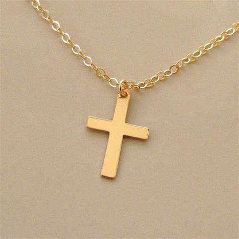 Gold Cross Necklace Cross Necklace Kt Gold Filled Cross By