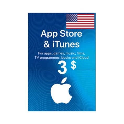 APPLE ITUNES GIFT CARD 3 USD USA NORTH AMERICA APP STORE