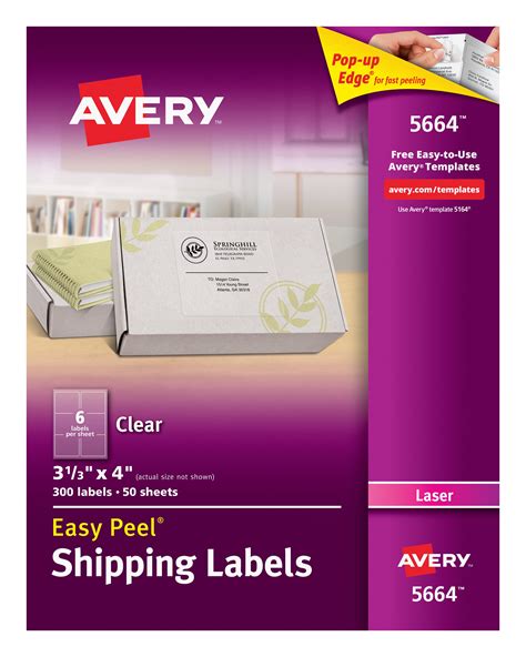 Avery Matte Frosted Clear Address Labels For Laser Printers 3 1 3 X 4